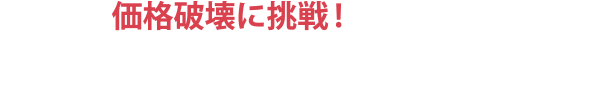 価格破壊に挑戦!低価格&都度払い制